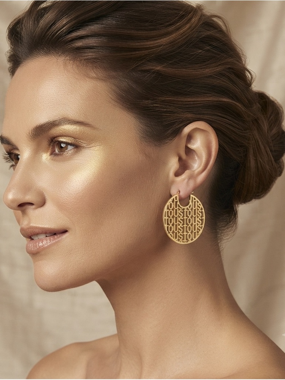 Earrings heavy tous logo vermeil 925